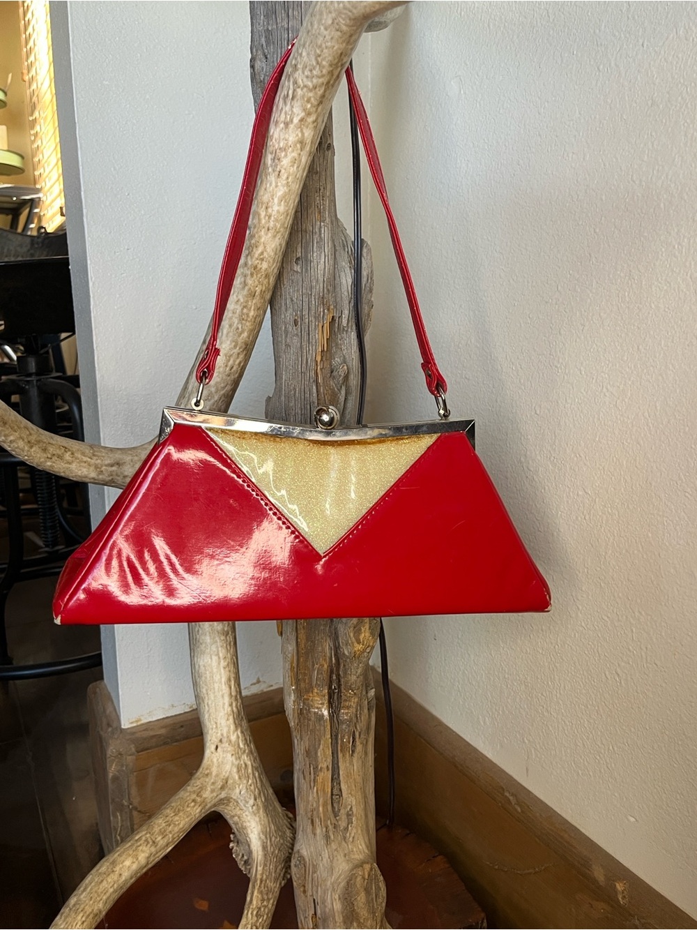 Tatyana Red Patent Shoulder Handbag